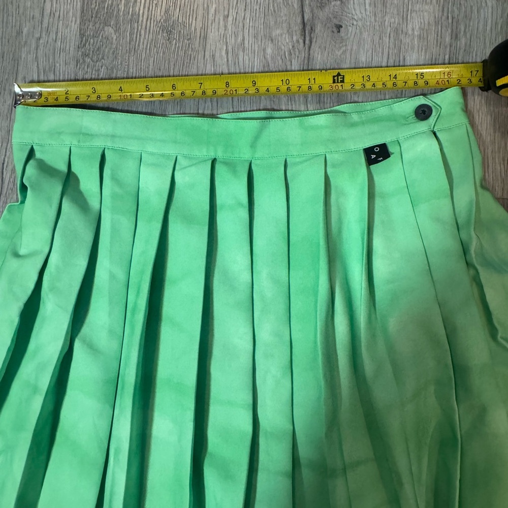 Lazy OAF Green Slime Pleated Skirt US 12 UK 16 EUC - Picture 7 of 7